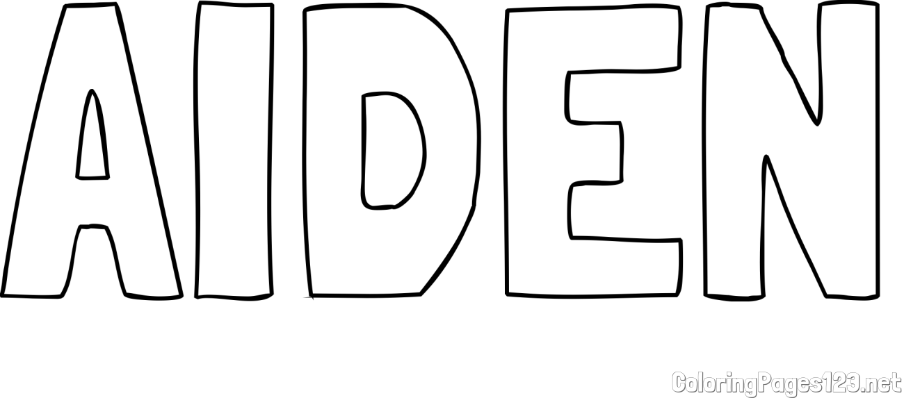 AIDEN Coloring Page