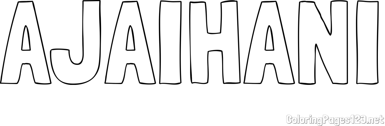 AJAIHANI Coloring Page