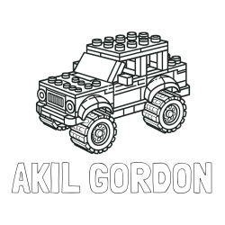 LEGO Jeep Coloring Page