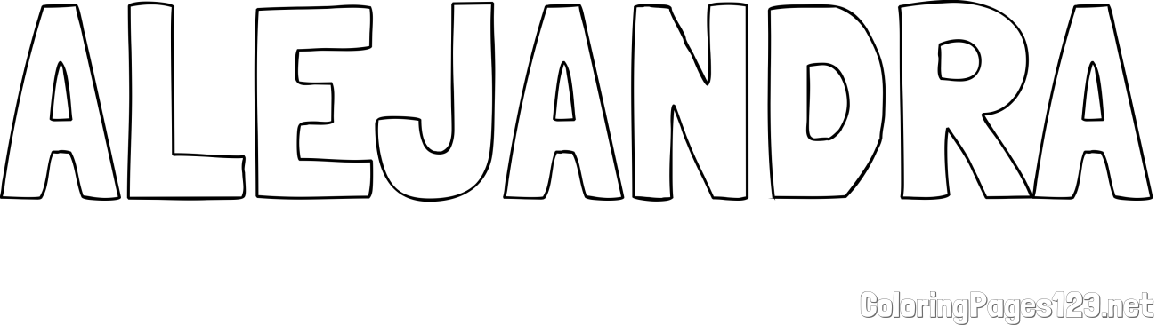 ALEJANDRA Coloring Page
