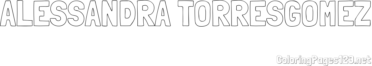 ALESSANDRA TORRES-GOMEZ Coloring Page
