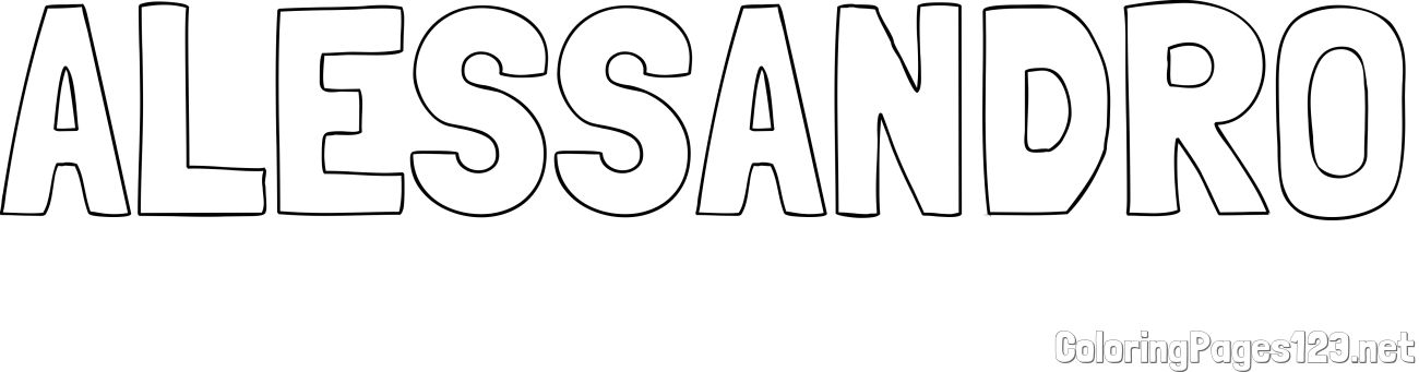 ALESSANDRO Coloring Page