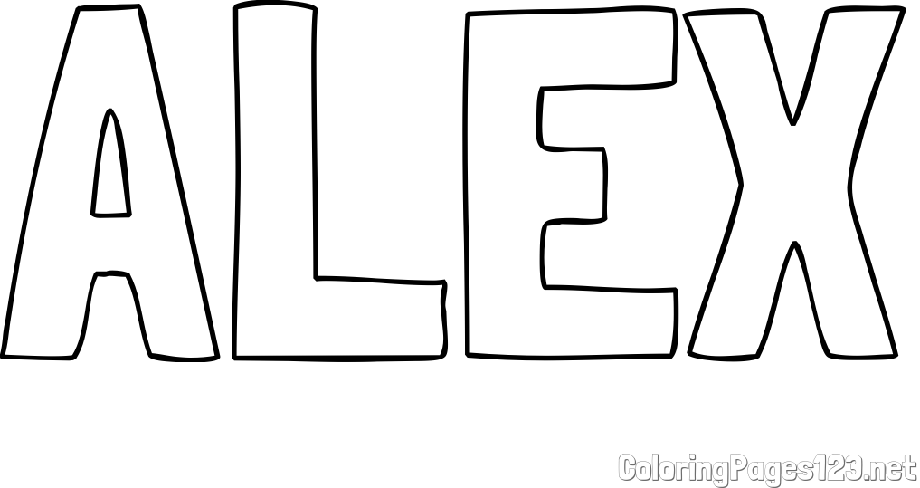 ALEX Coloring Page