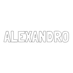 Online Created Coloring Page - ALEXANDRO Coloring Page