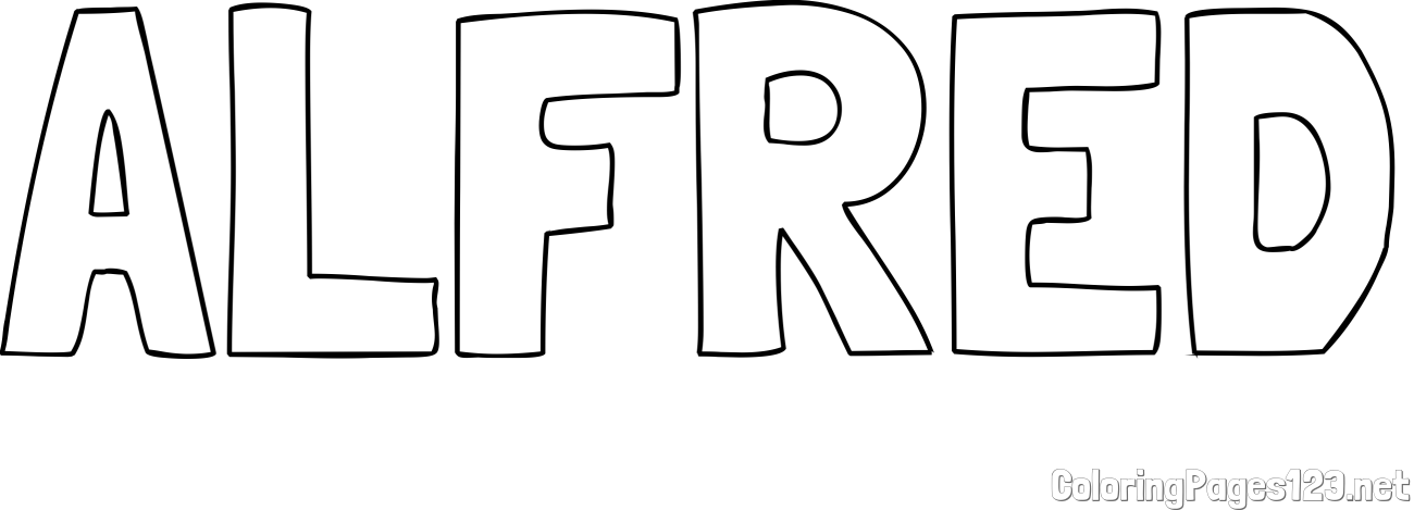 ALFRED Coloring Page