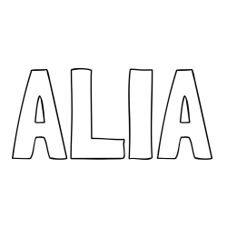 Online Created Coloring Page - ALIA Coloring Page