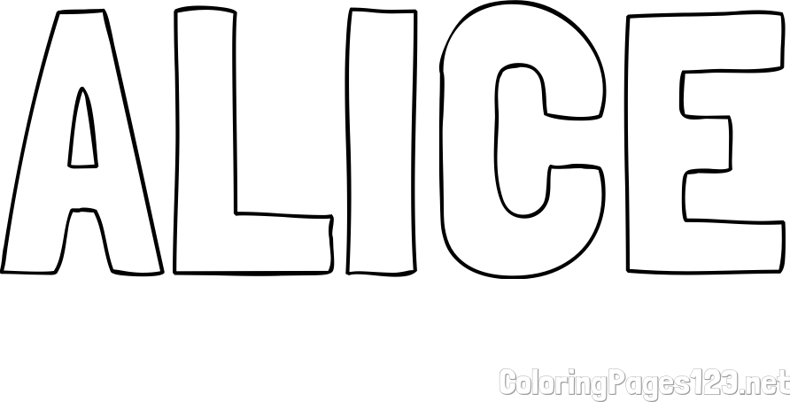 ALICE Coloring Page