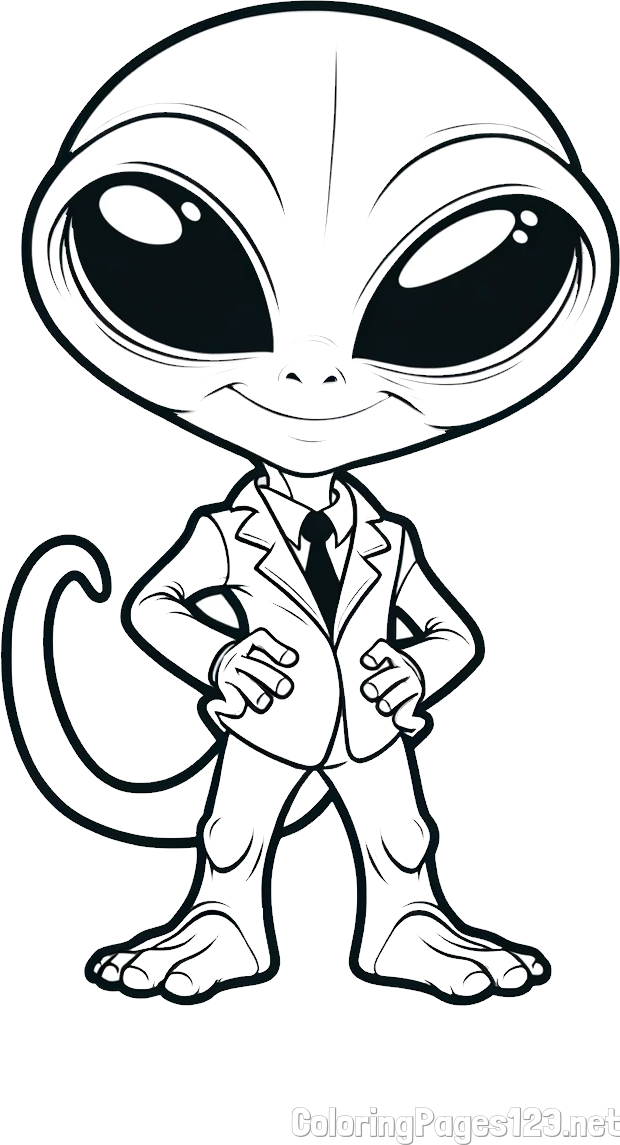 Alien Coloring Page