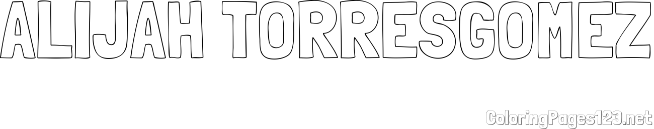 ALIJAH TORRES-GOMEZ Coloring Page