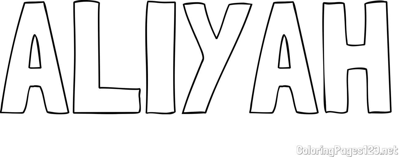 ALIYAH Coloring Page