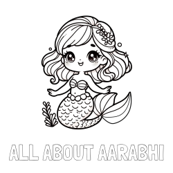 Online Created Coloring Page - ALL ABOUT AARABHI Coloring Page and Coloring Page of a Charming Mermaid