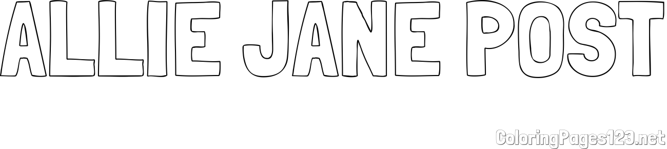 ALLIE JANE POST Coloring Page