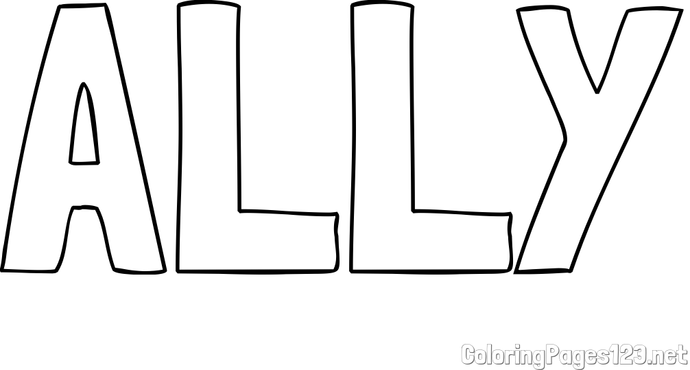 ALLY Coloring Page