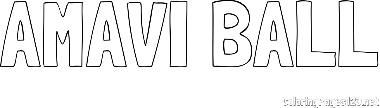 AMAVI BALL Coloring Page