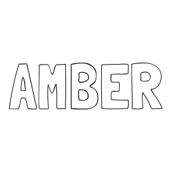 Online Created Coloring Page - AMBER Coloring Page