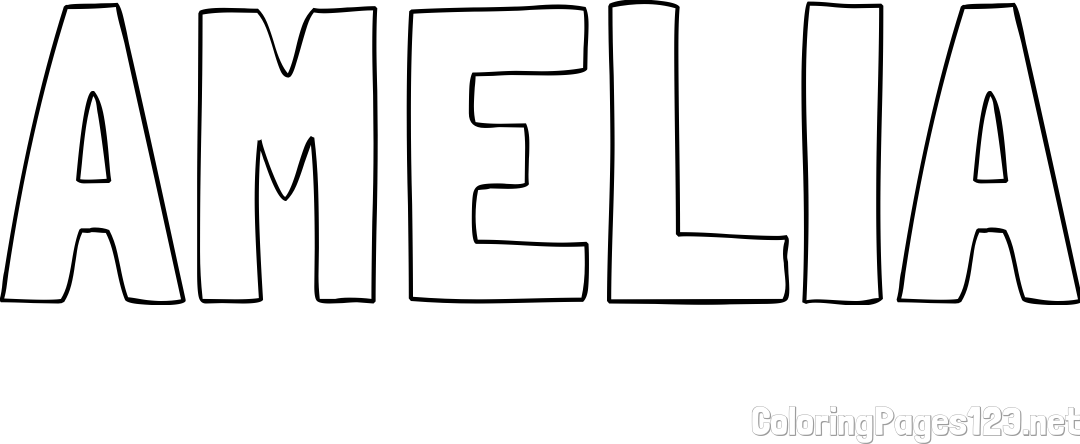 AMELIA Coloring Page
