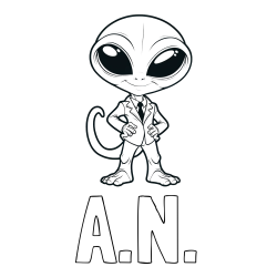 Online Created Coloring Page - A.N. Coloring Page and Alien Coloring Page