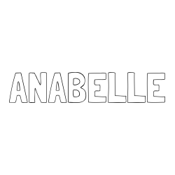 Online Created Coloring Page - ANABELLE Coloring Page