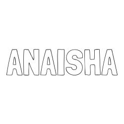 Online Created Coloring Page - ANAISHA Coloring Page