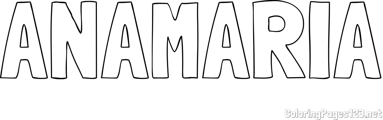 ANAMARIA Coloring Page