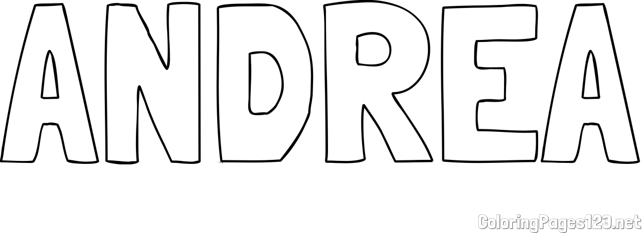 ANDREA Coloring Page
