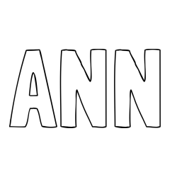 Online Created Coloring Page - ANN Coloring Page