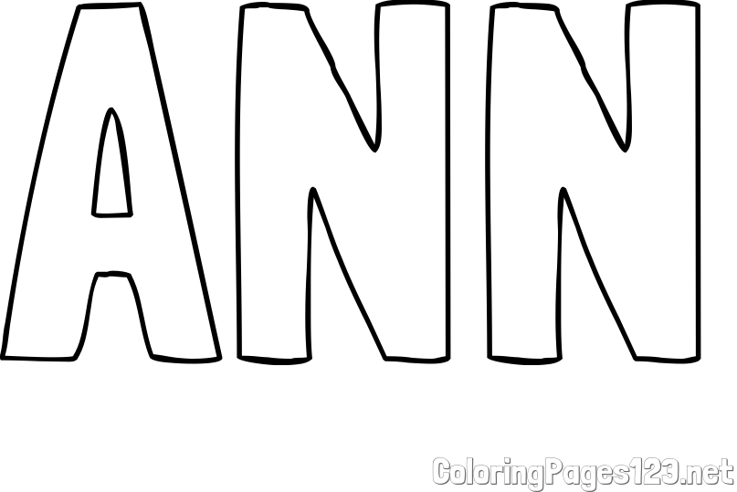 ANN Coloring Page