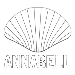 Online Created Coloring Page - ANNABELL Coloring Page and Simple Seashell Coloring Page
