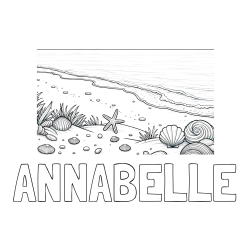 Online Created Coloring Page - ANNABELLE Coloring Page and Beautiful Seashore Coloring Page