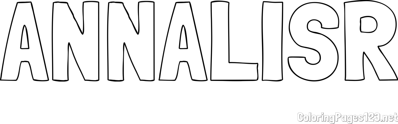 ANNALISR Coloring Page