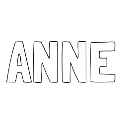 Online Created Coloring Page - ANNE Coloring Page