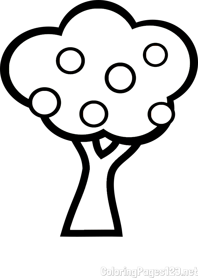 Apple Tree Coloring Page