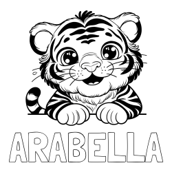 ARABELLA Coloring Page alongside Tiger Cub Coloring Page