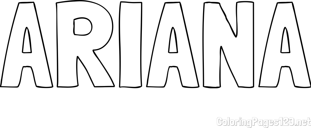 ARIANA Coloring Page