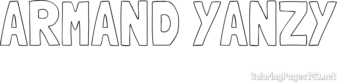 ARMAND YANZY Coloring Page
