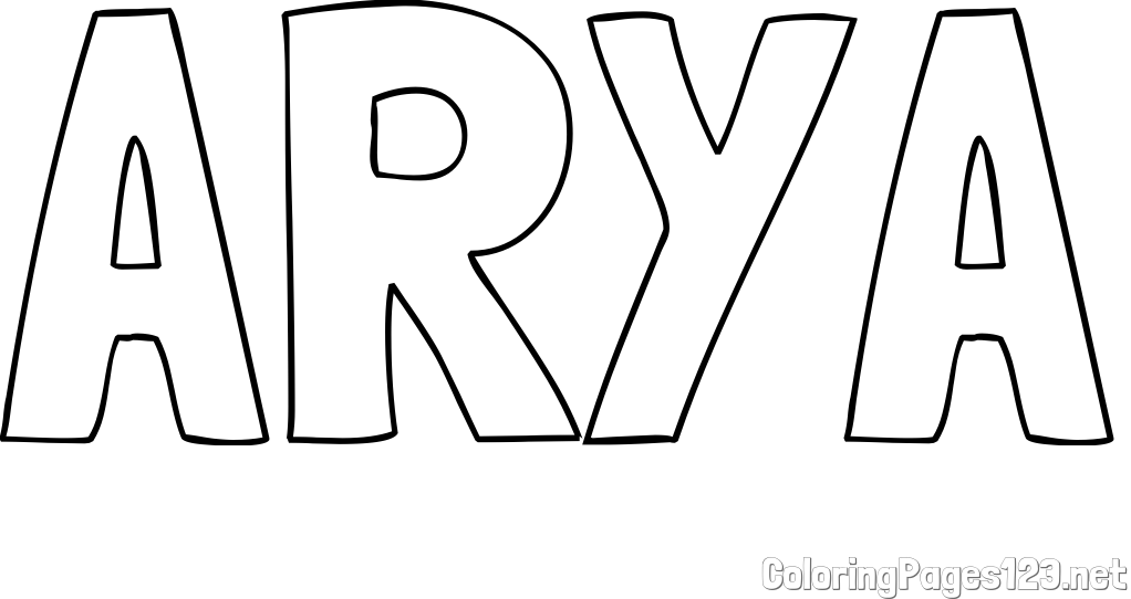 ARYA Coloring Page