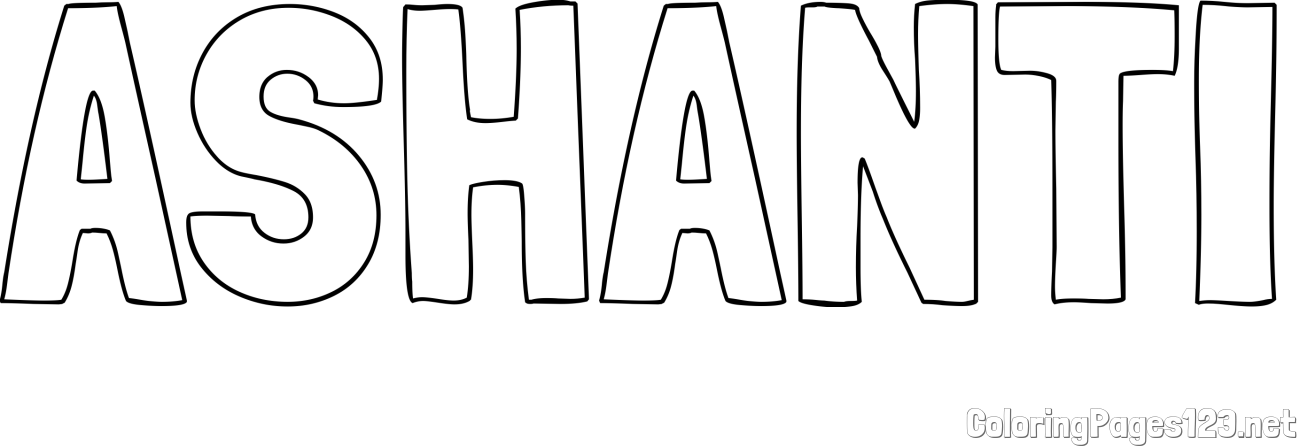 ASHANTI Coloring Page