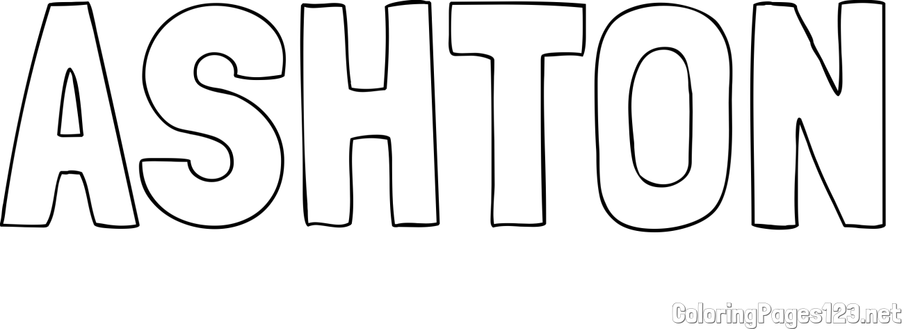 ASHTON Coloring Page