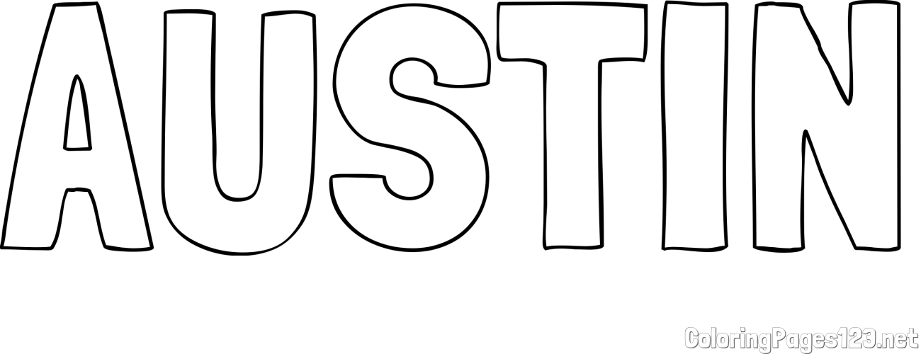 AUSTIN Coloring Page