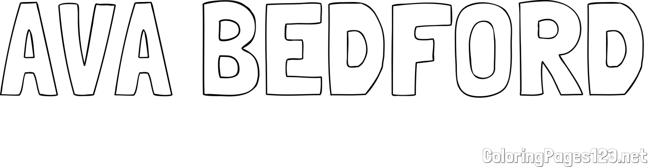 AVA BEDFORD Coloring Page