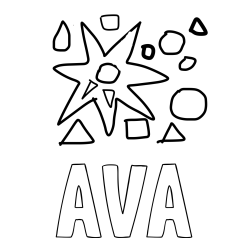 Online Created Coloring Page - AVA Coloring Page and Shapes