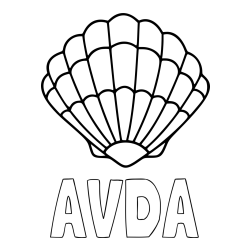 Online Created Coloring Page - AVDA Coloring Page and Easy Seashell Coloring Page