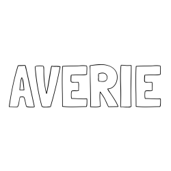 Online Created Coloring Page - AVERIE Coloring Page