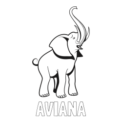 Online Created Coloring Page - AVIANA Coloring Page and Playful Elephant Coloring Page