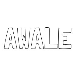 Online Created Coloring Page - AWALE Coloring Page