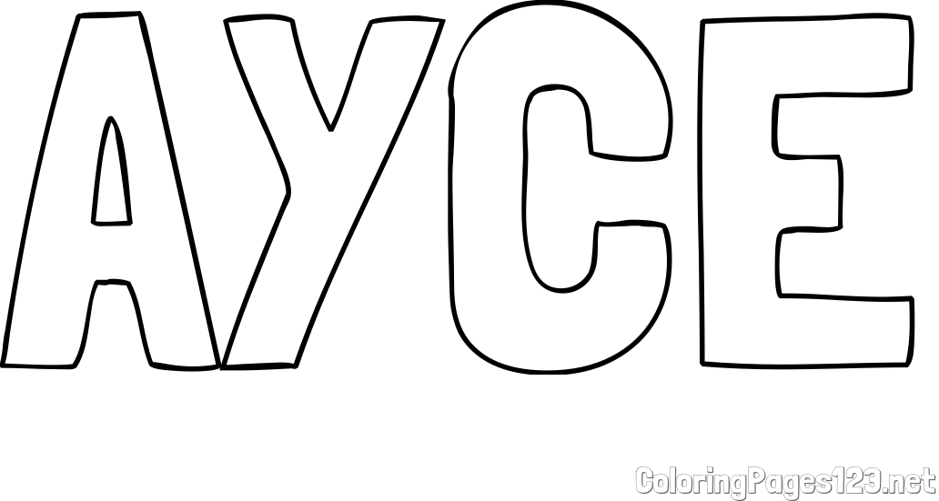 AYCE Coloring Page