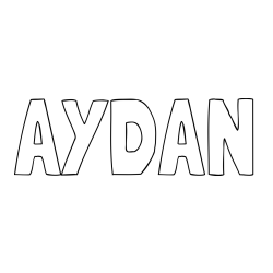 Online Created Coloring Page - AYDAN Coloring Page
