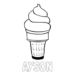 Online Created Coloring Page - AYSON Coloring Page and Ice Cream Coloring Page