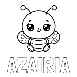 Online Created Coloring Page - AZAIRIA Coloring Page and Children's Coloring Page of a Cute Bee