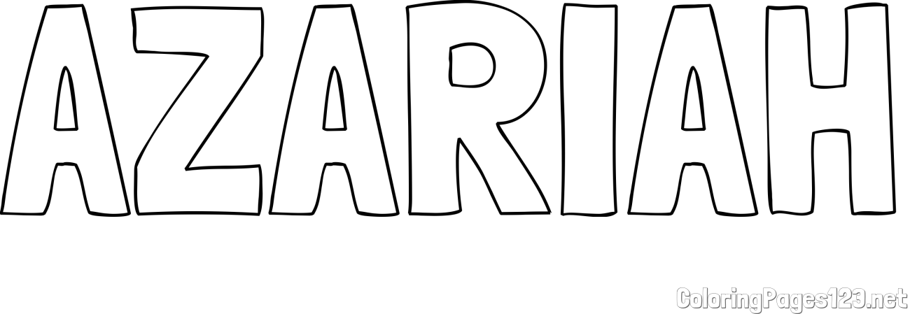AZARIAH Coloring Page